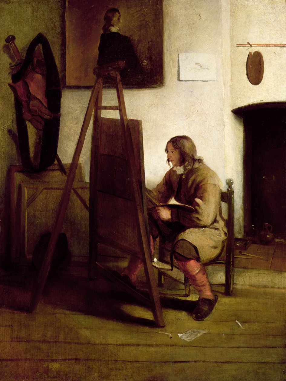 Egy művész a műtermében alkotó: Carel Fabritius