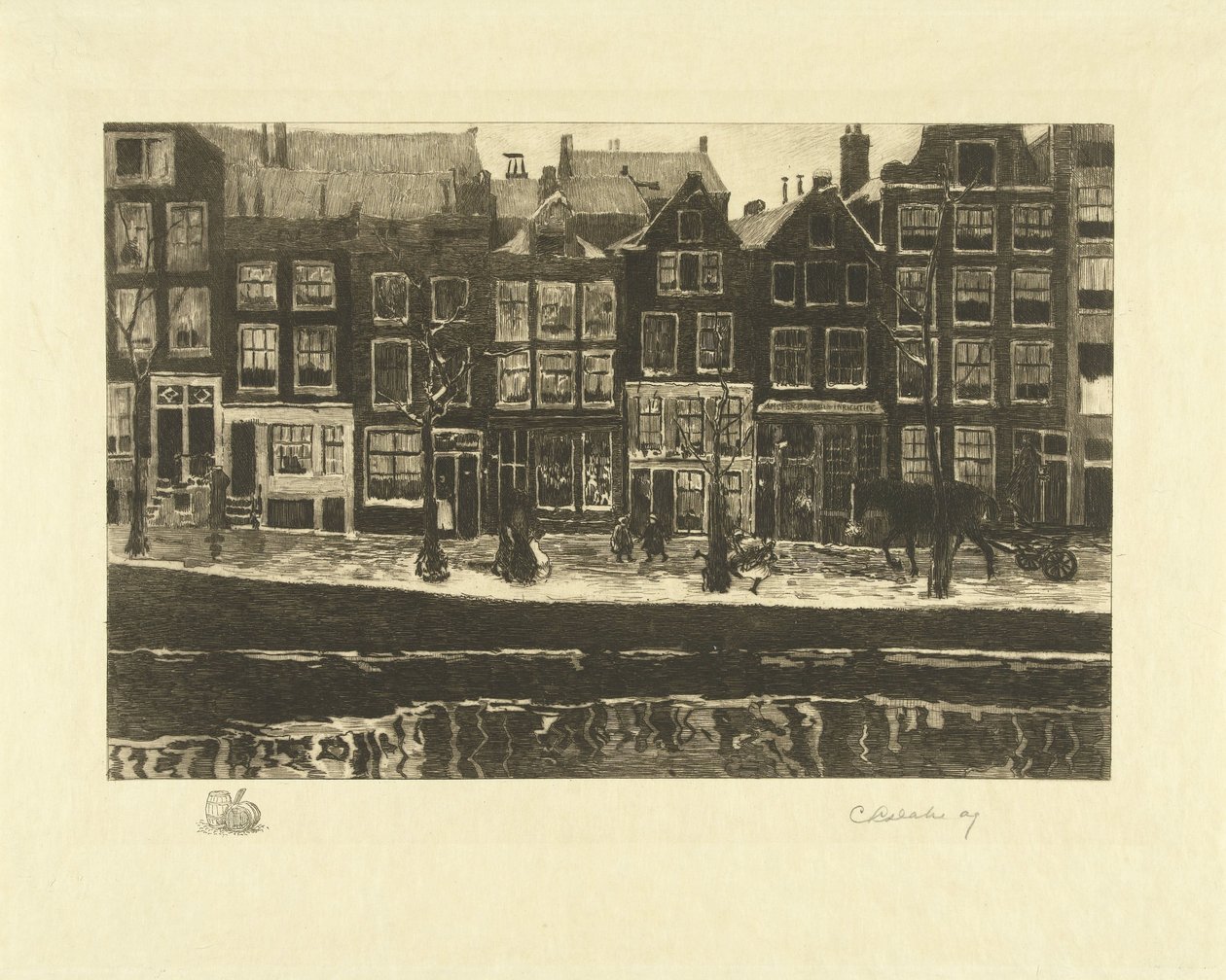 Lauriergracht alkotó: Carel Lodewijk Dake (signed by artist)