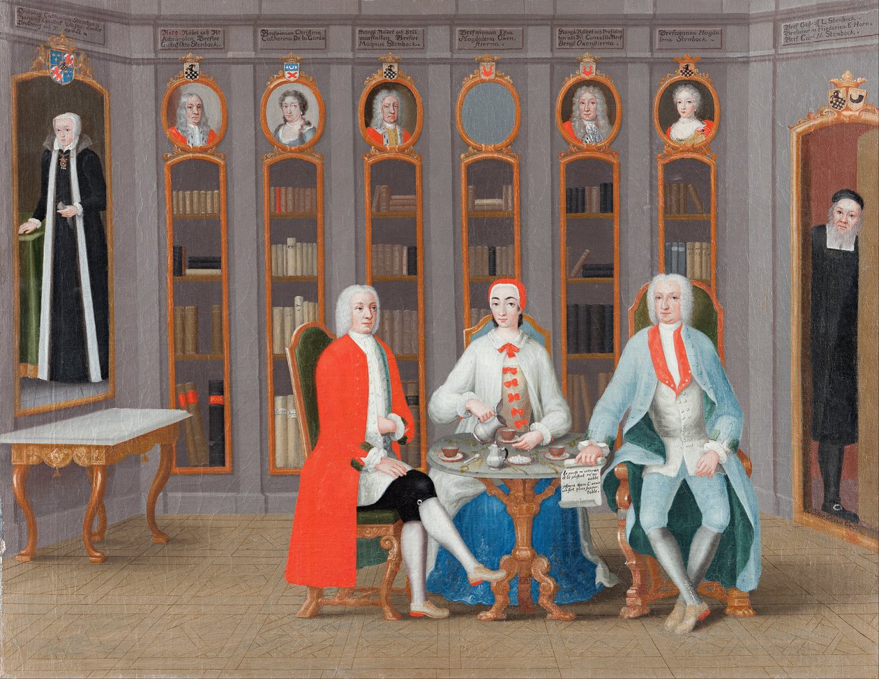 A Stenbock család Rånäs -i könyvtárában alkotó: Carl Fredrik Svan