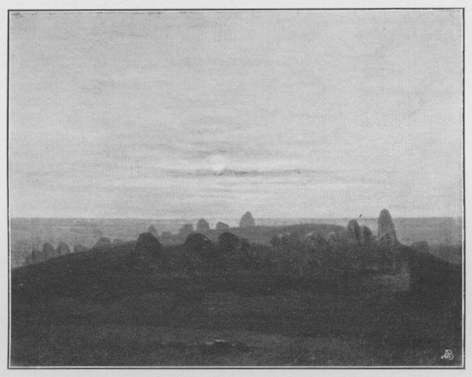 Hun sírja a holdfényben alkotó: Carl Gustav Carus