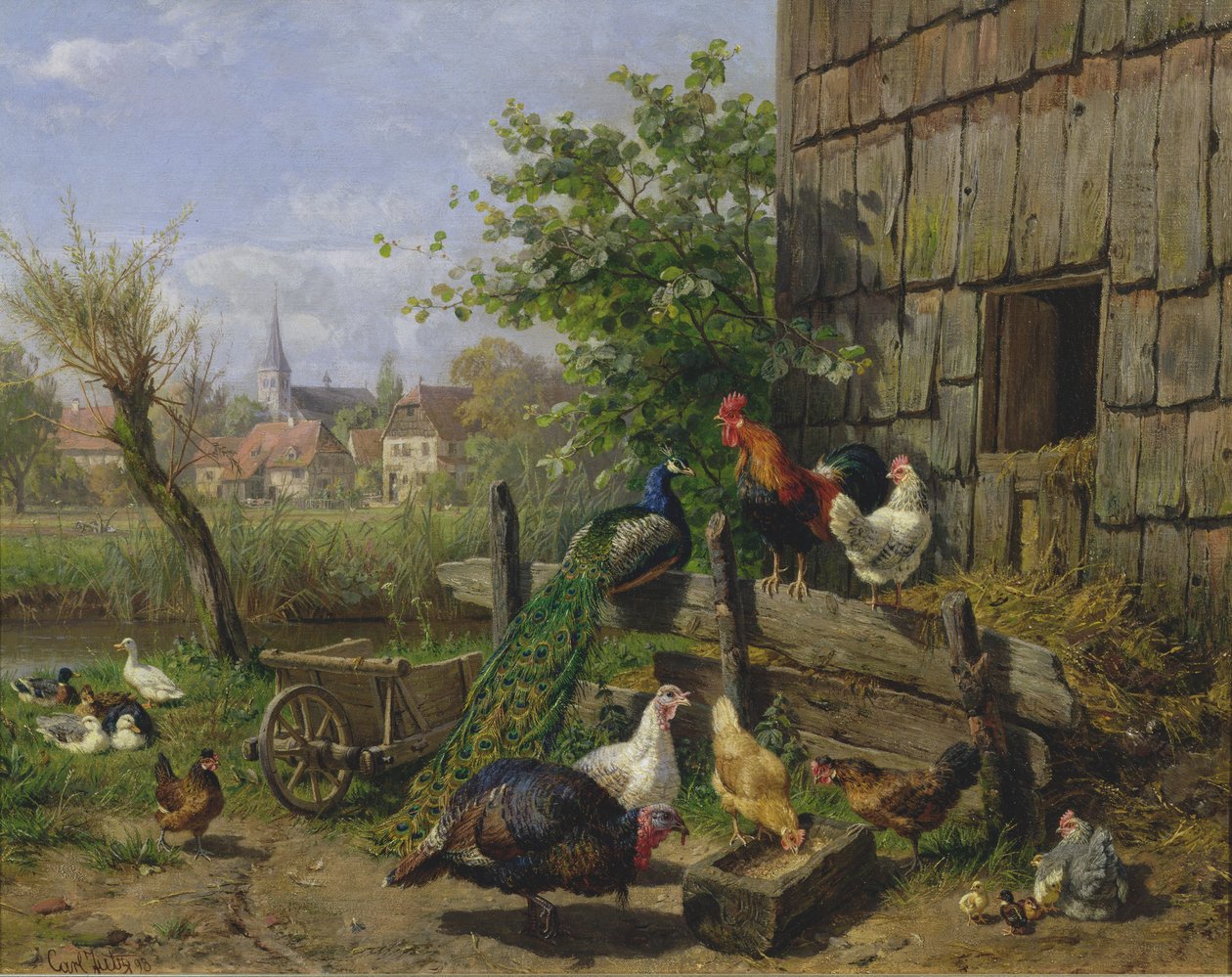 A tanyaudvar, 1898 alkotó: Carl Jutz