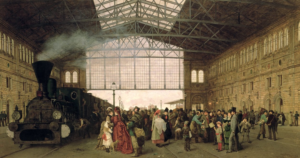 Nordwest Bahnhof, Bécs, 1875 alkotó: Carl Karger