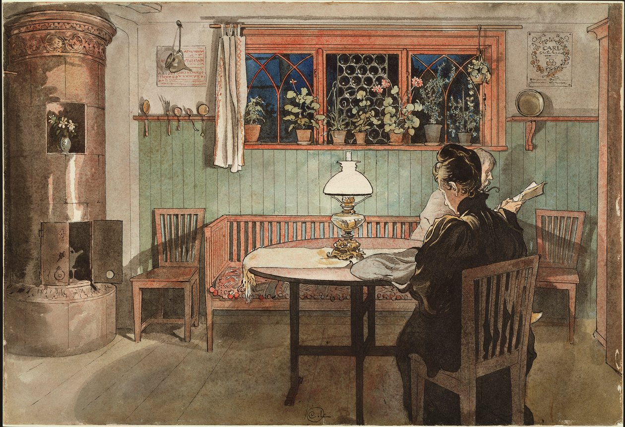 Amikor a gyerekek lefeküdtek alkotó: Carl Larsson