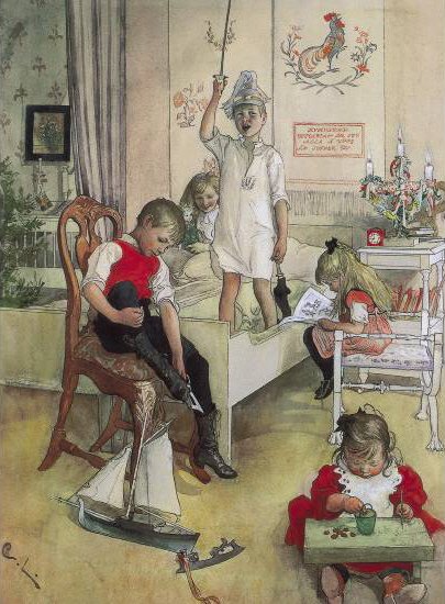 Karácsony reggel alkotó: Carl Larsson