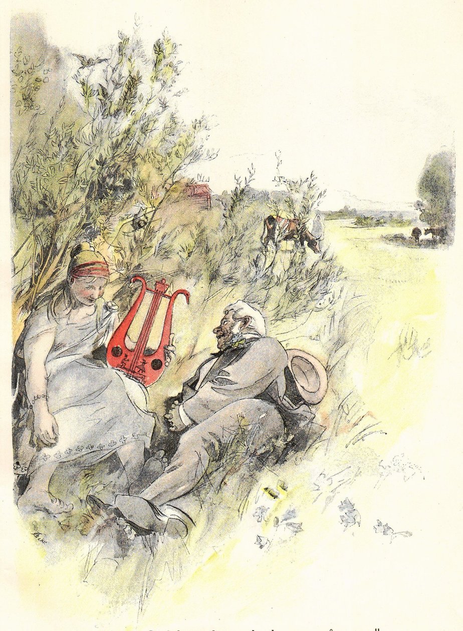 Elias Sehlstedt és énekese alkotó: Carl Larsson