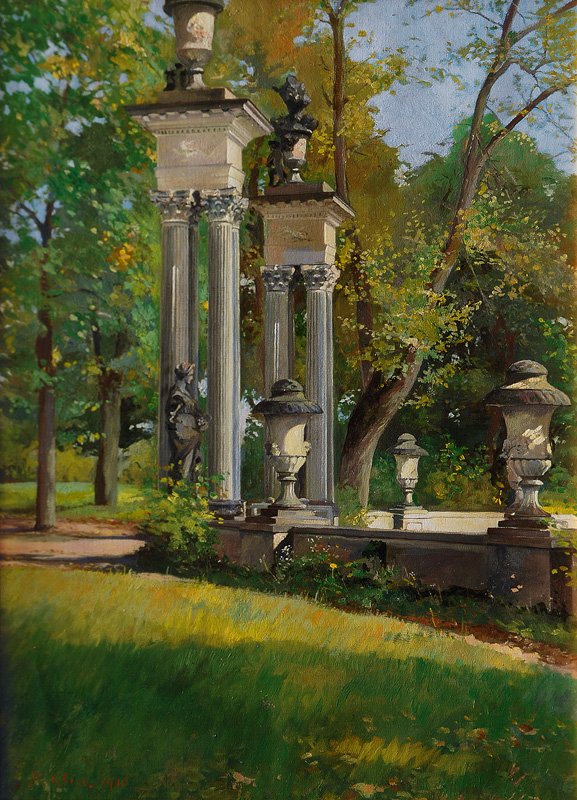 A Schloparknban alkotó: Carl Malchin