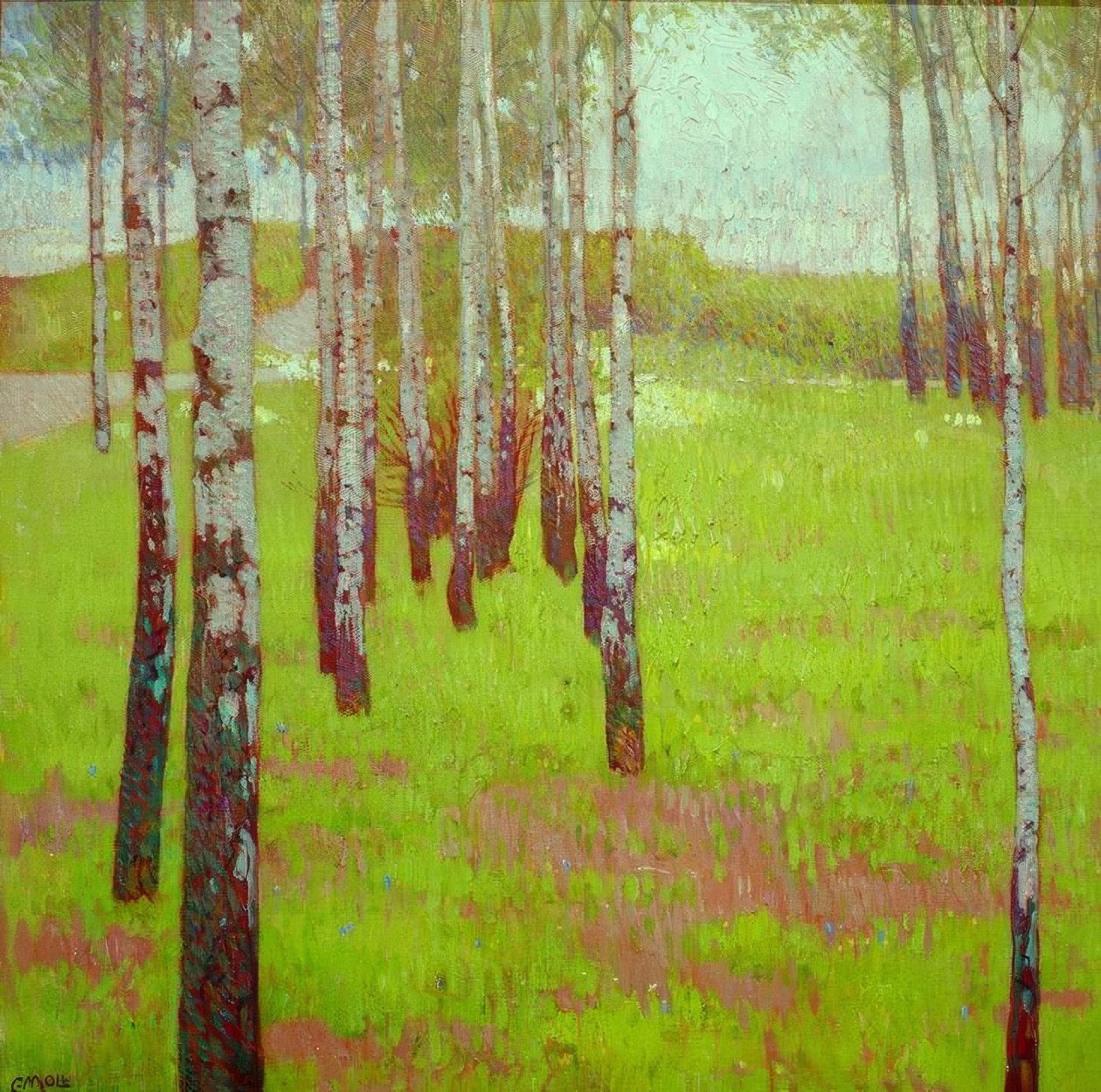 Birkenwald alkotó: Carl Moll