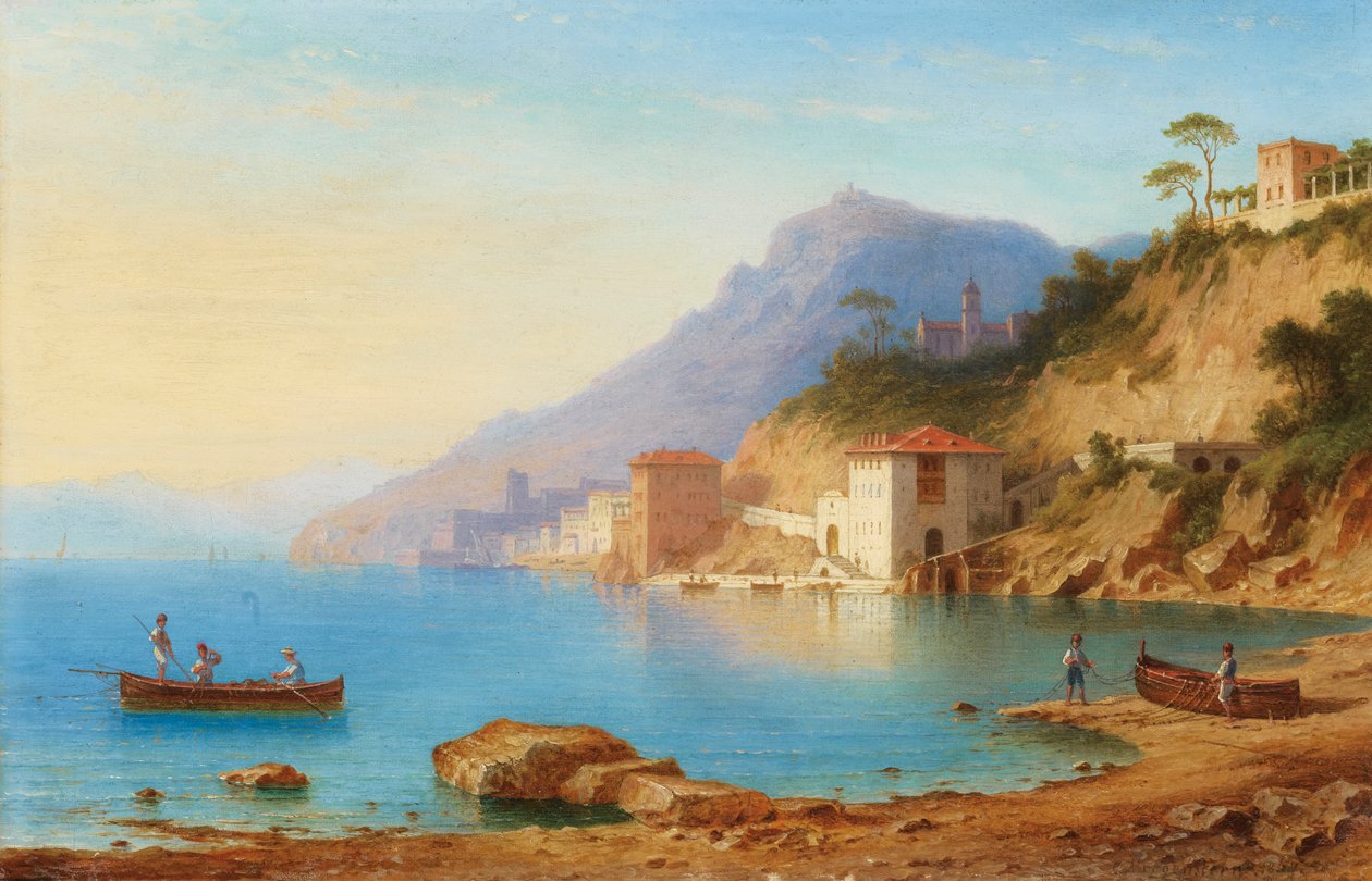 Kilátás az Amalfi-partra alkotó: Carl Morgenstern
