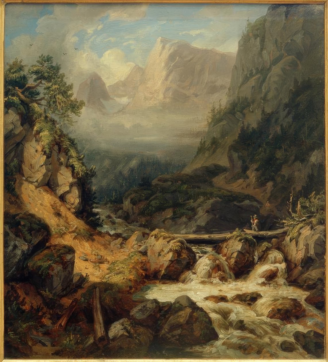 C. Morgenstern, The Waldbachstrub Hallstatt közelében alkotó: Carl Morgenstern