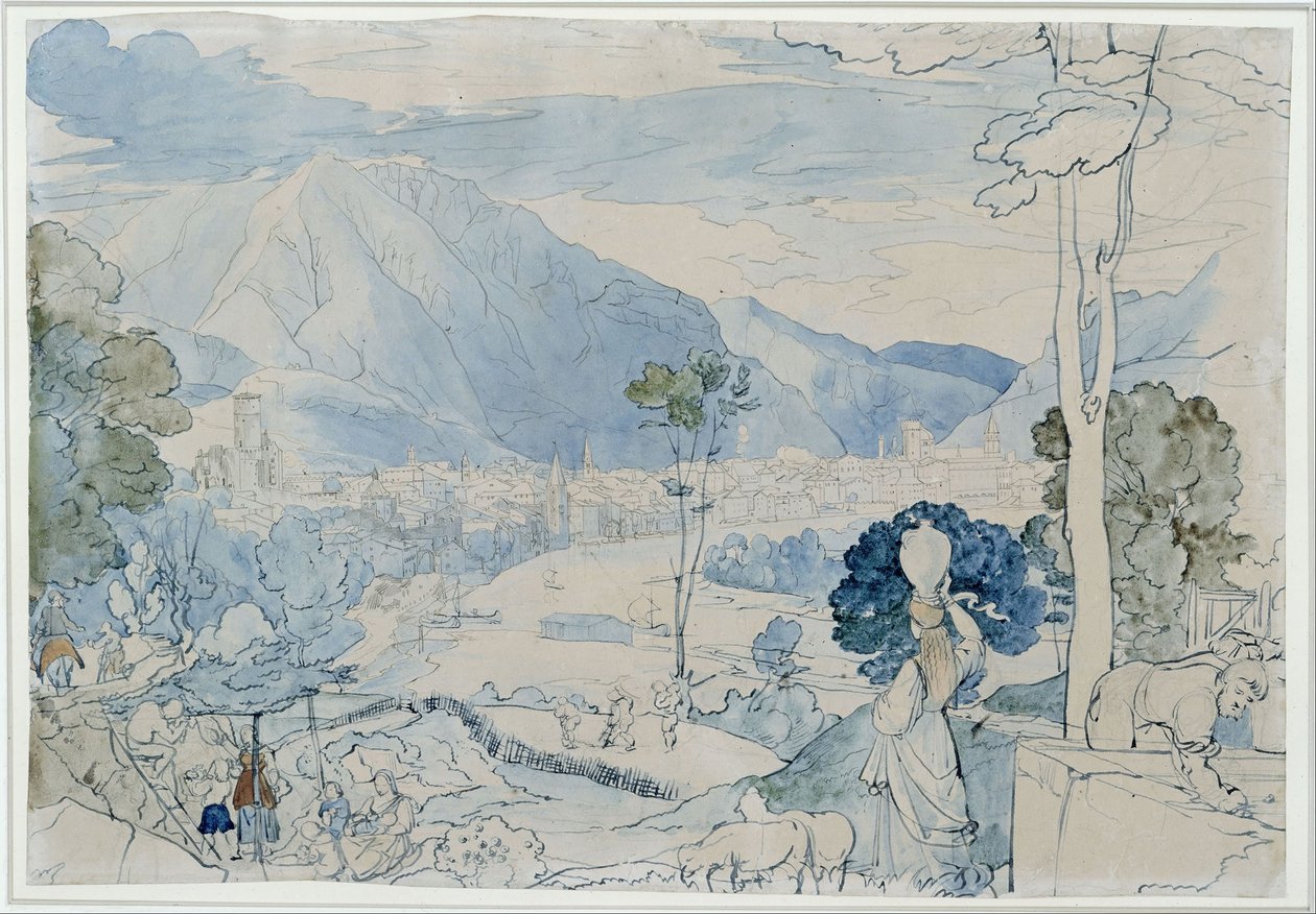 Trent látképe alkotó: Carl Philipp Fohr