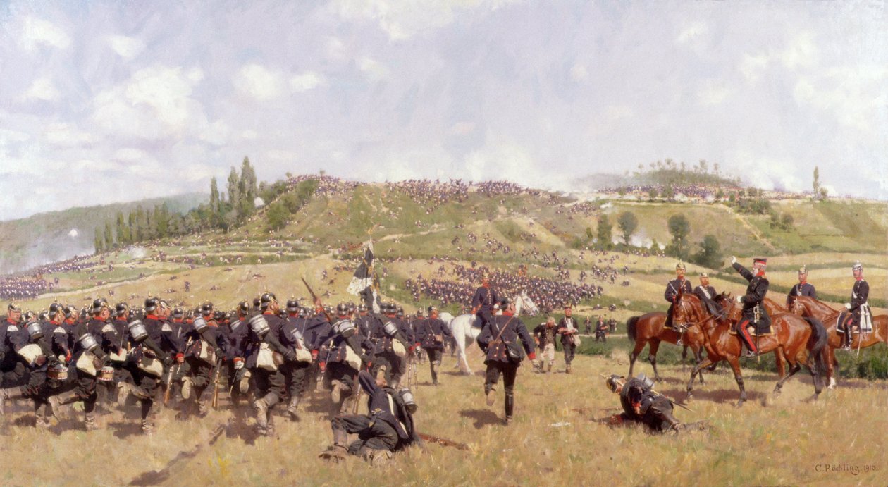 A gyalogság előrenyomul alkotó: Carl Röchling