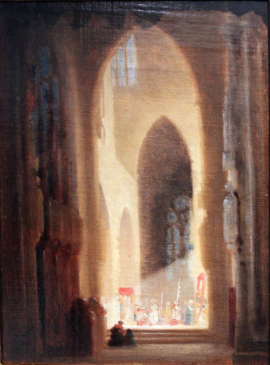 Templom belső körmenettel alkotó: Carl Spitzweg