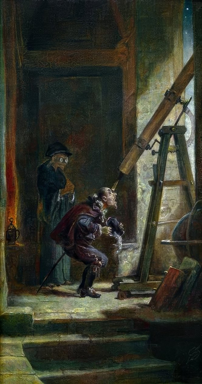 Az asztrológus alkotó: Carl Spitzweg