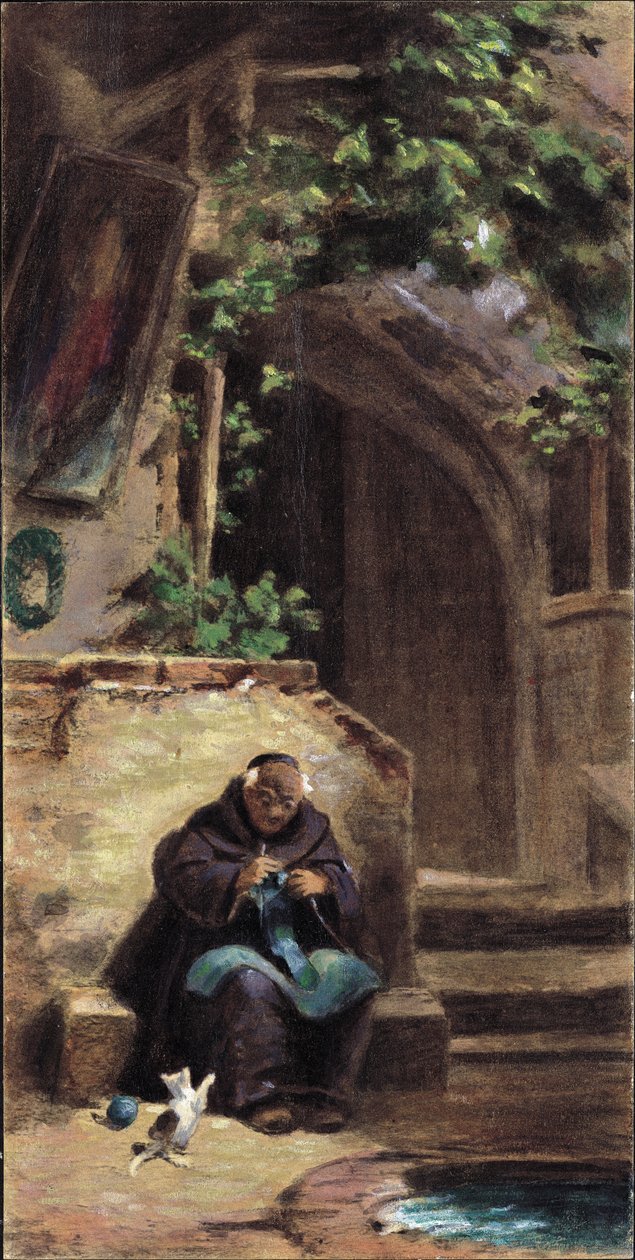 Kötés szerzetes alkotó: Carl Spitzweg