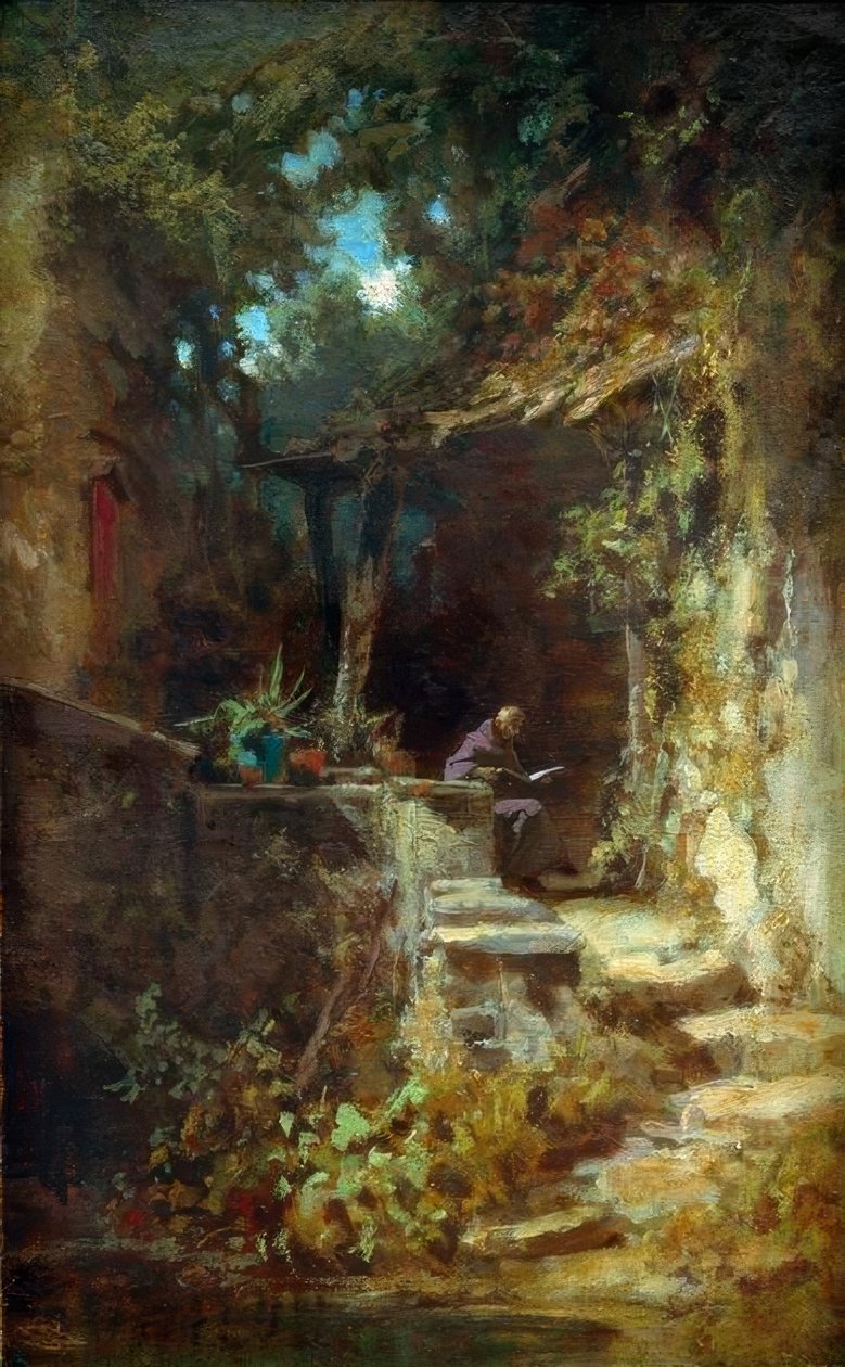 Klausner olvasó alkotó: Carl Spitzweg