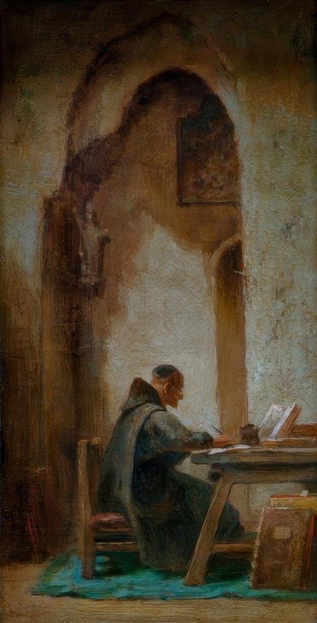 Diák szerzetes alkotó: Carl Spitzweg
