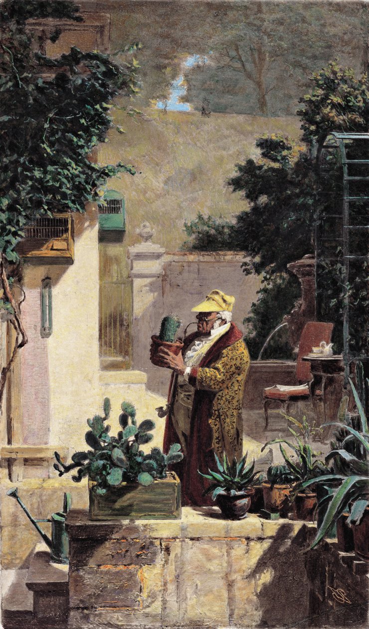 A kaktuszszerető, 1858 előtt alkotó: Carl Spitzweg