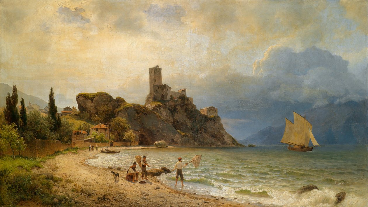 A Malcesine-öbölben alkotó: Carl von der Hellen