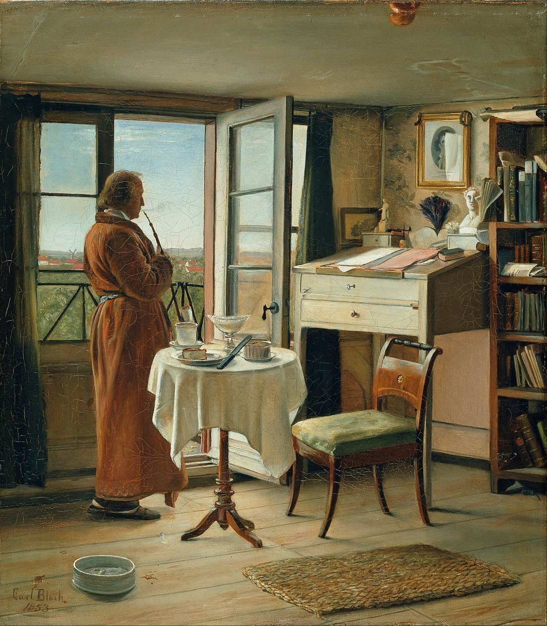A színész, Kristian Mantzius dolgozószobájában alkotó: Carl Heinrich Bloch