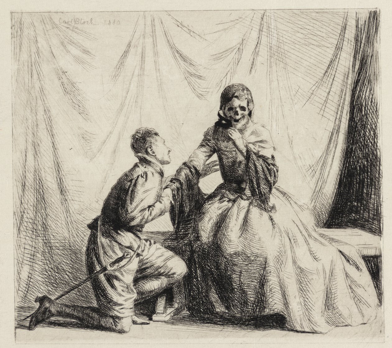 A fiatalember és a Halál alkotó: Carl Bloch
