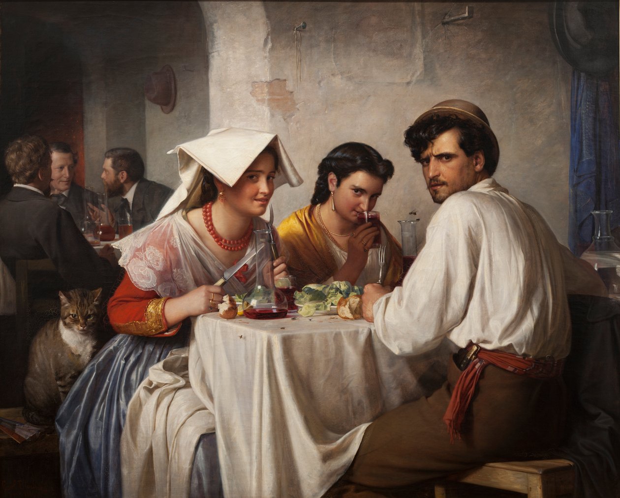 Egy római Osteria-ban alkotó: Carl Bloch