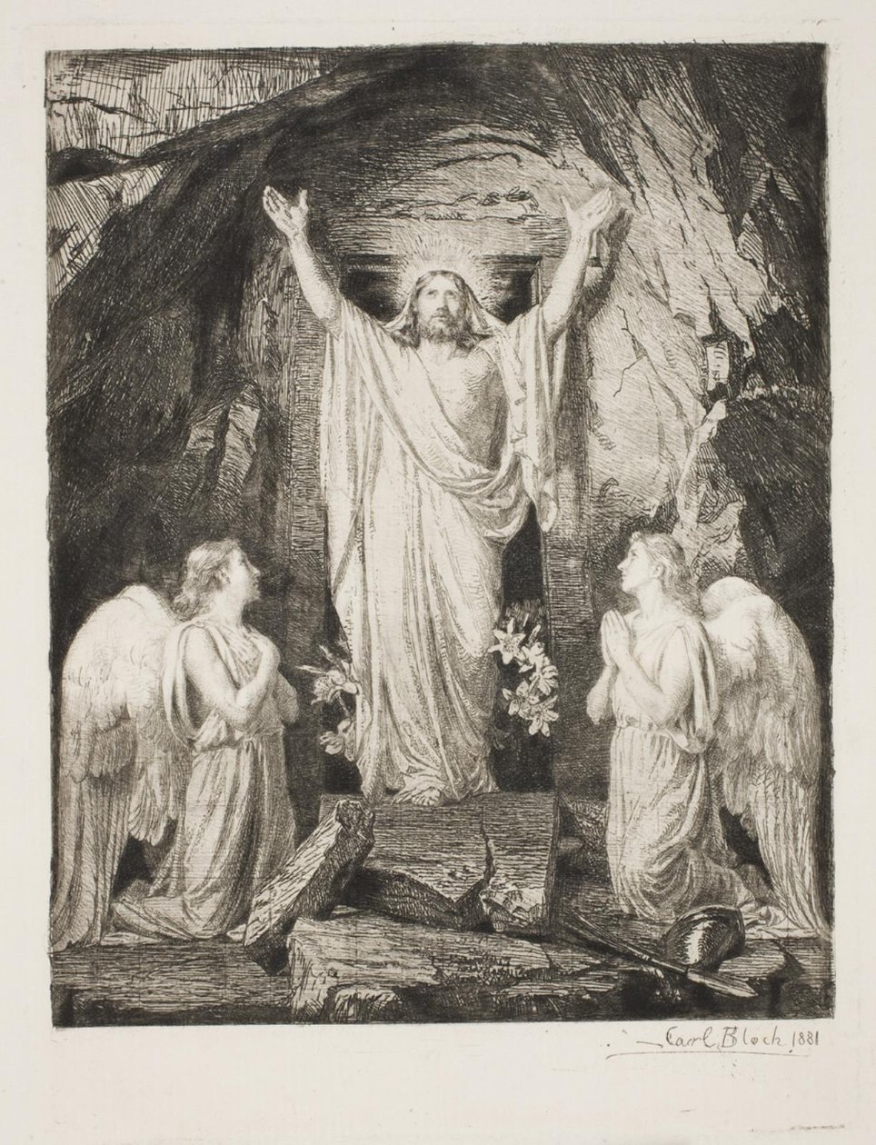 Krisztus feltámadása alkotó: Carl Bloch