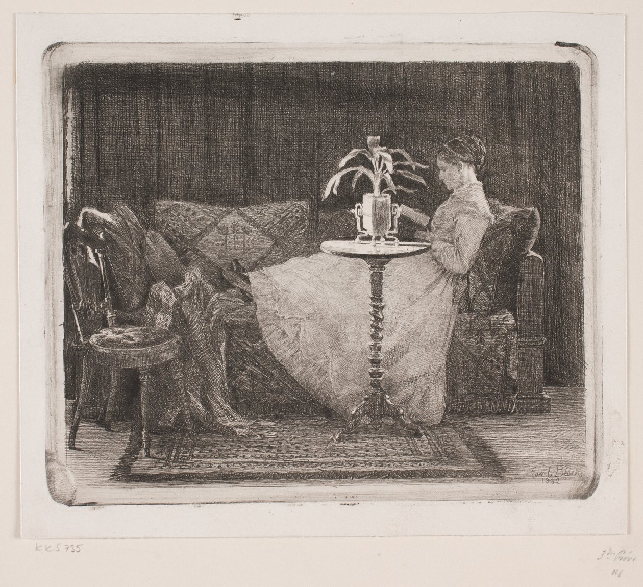 Olvasó hölgy alkotó: Carl Bloch