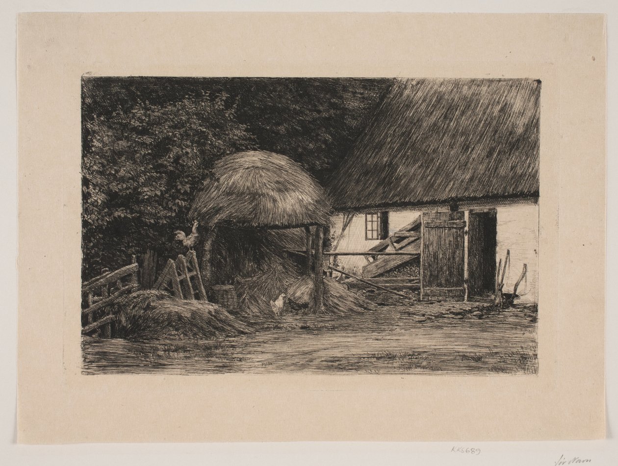 A parasztházban alkotó: Carl Bloch