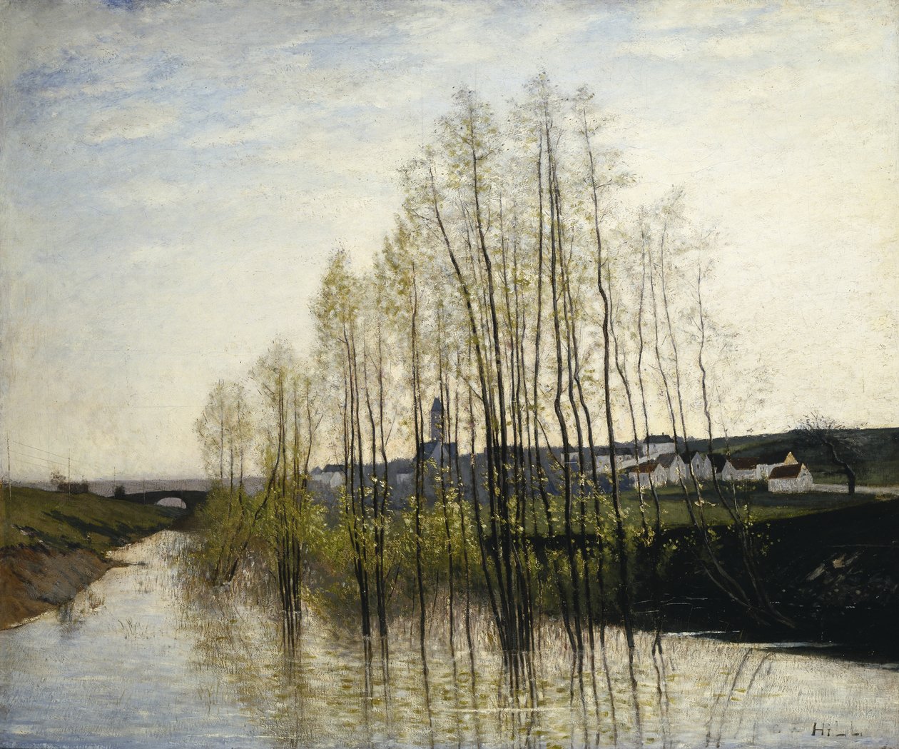 Folyói táj, pezsgő, 1876 alkotó: Carl Fredrik Hill