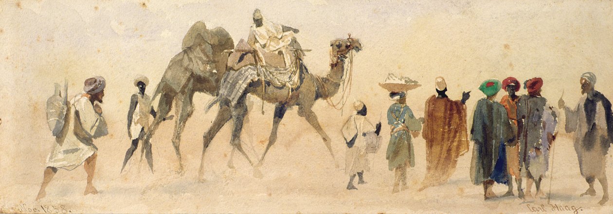 Indulás a sivatagba, 1858 alkotó: Carl Haag