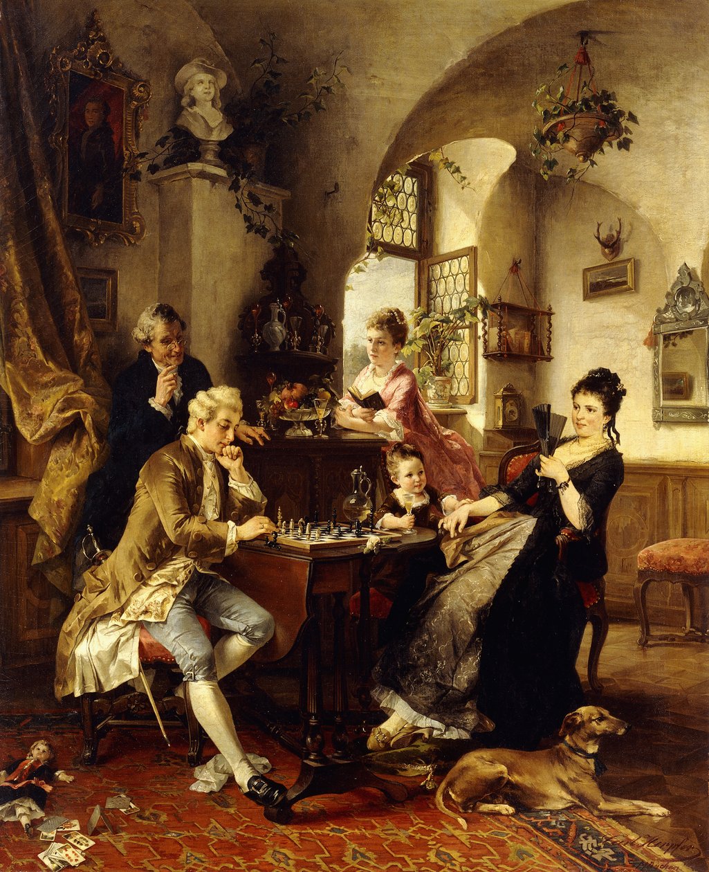 Egy sakkjátszma, alkotó: Carl Herpfer