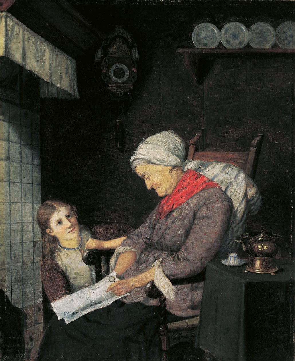 Nagymama látogatása alkotó: Carl Julius Lorck