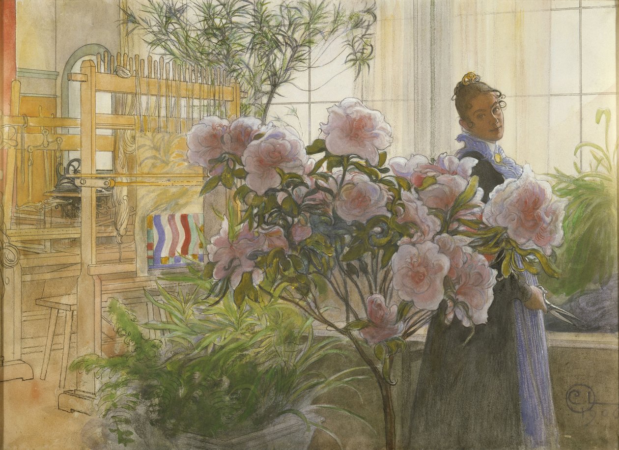 Azálea, 1906 alkotó: Carl Larsson