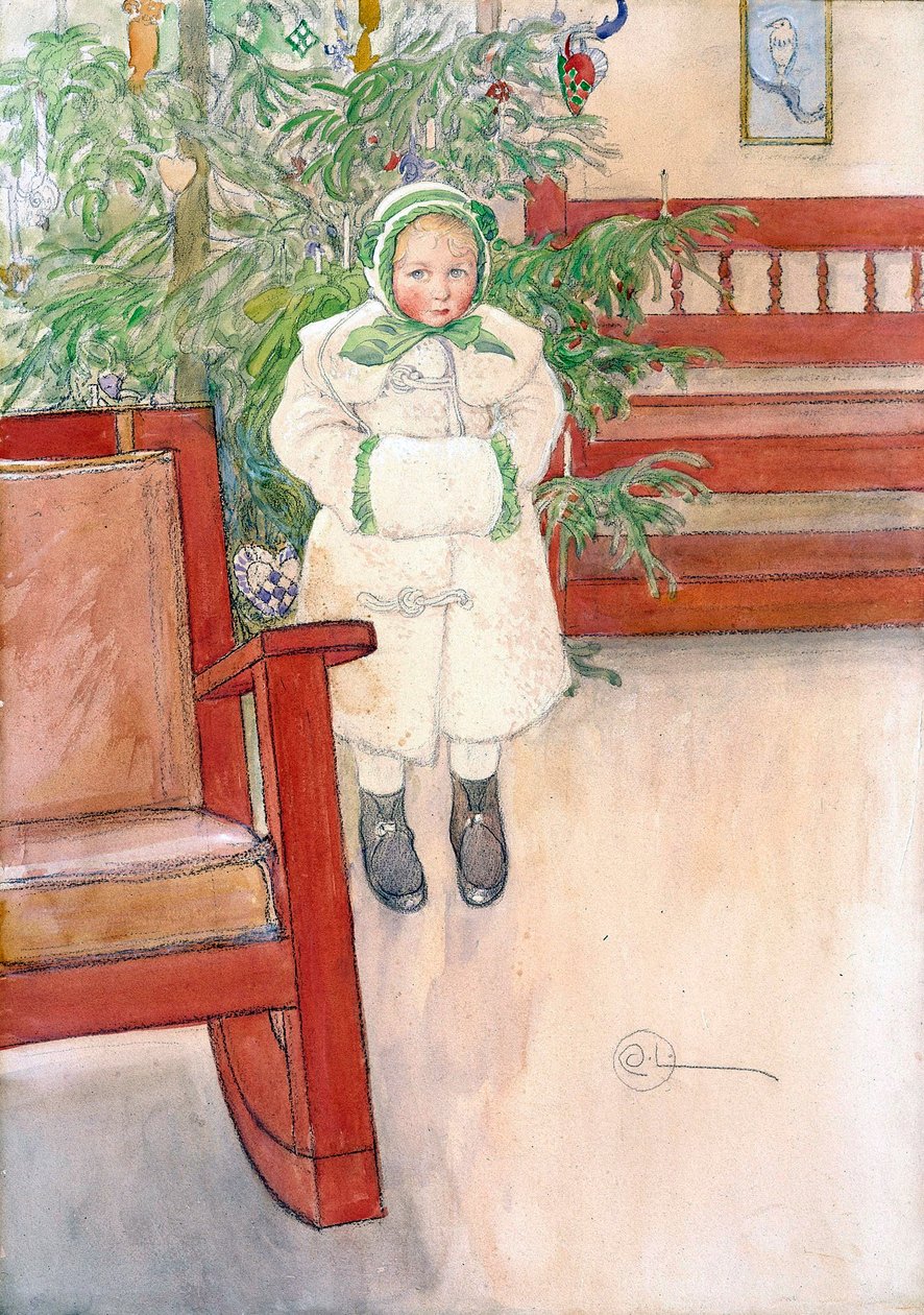 Lány és hintaszék, 1907 alkotó: Carl Larsson