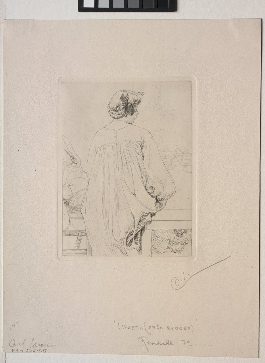 Lisbeth, Hátulról nézve alkotó: Carl Larsson