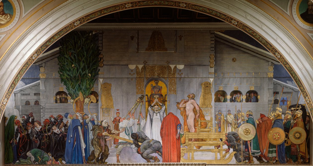 Midvinterblot Midwinter Sacrifice, 1914-1915 alkotó: Carl Larsson