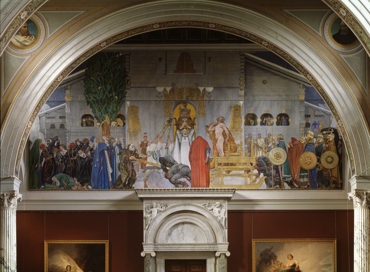 Midwinters Sacrifice, 1915 alkotó: Carl Larsson