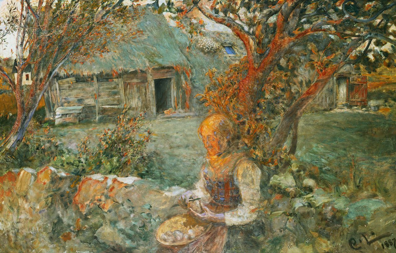 Az utolsó sugarak; Az utolsó sugarak, 1887-90 alkotó: Carl Larsson