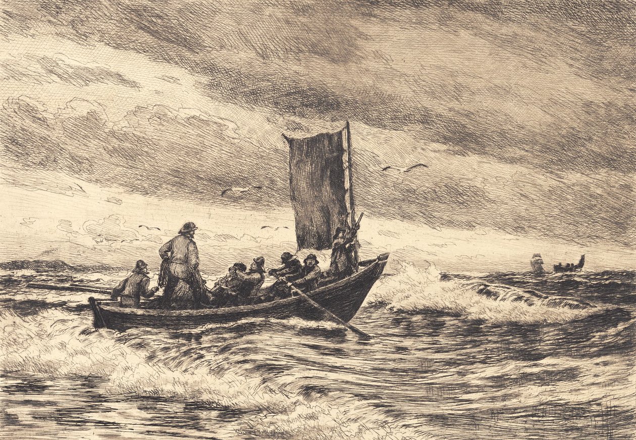 Halászhajó a szörfözésben alkotó: Carl Locher