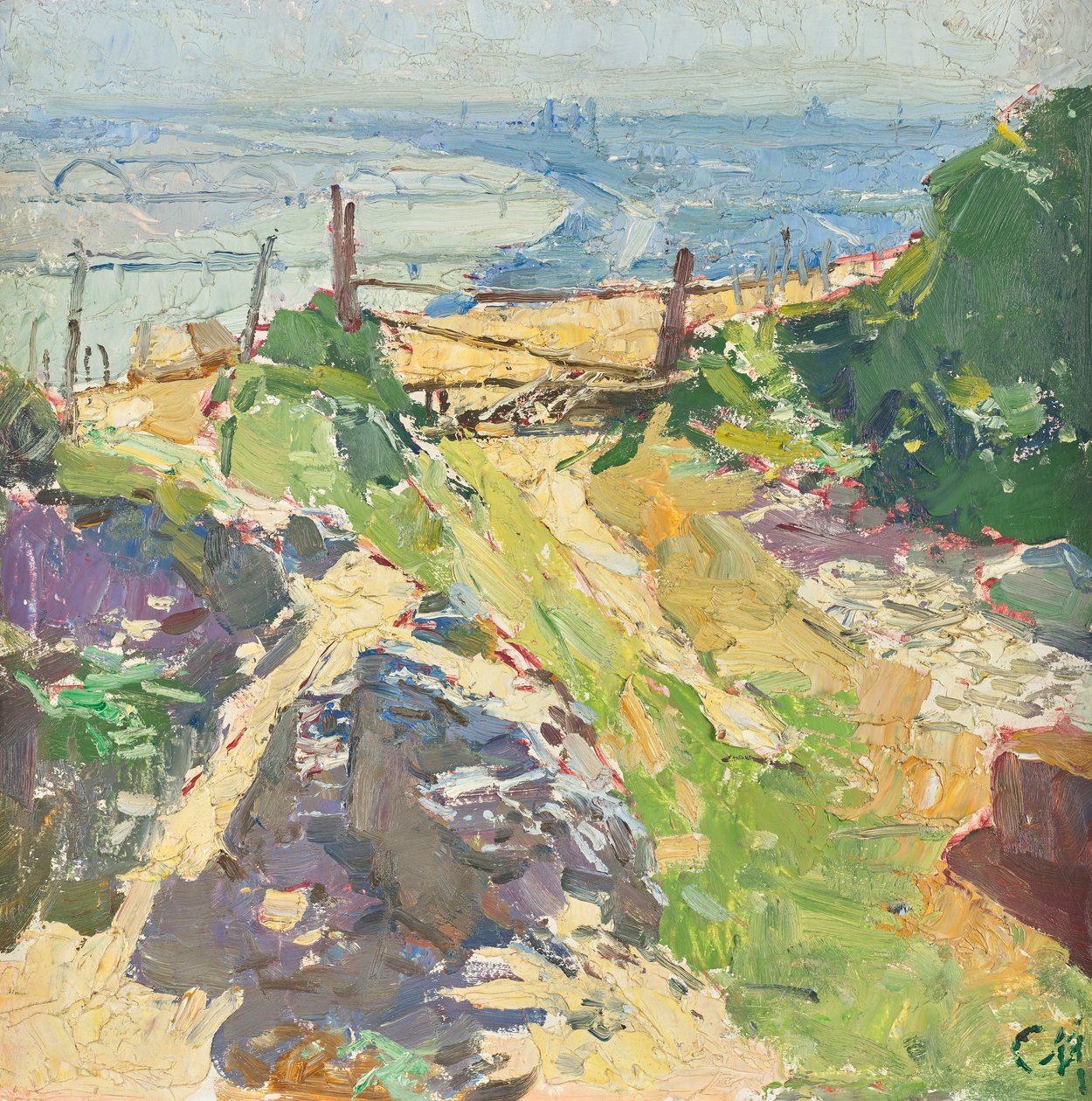 Nußdorfban az Eichelhofban alkotó: Carl Moll