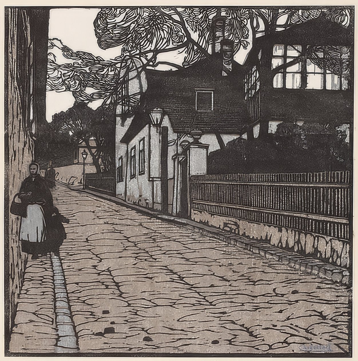 A Therese Krones ház. 1902 alkotó: Carl Moll