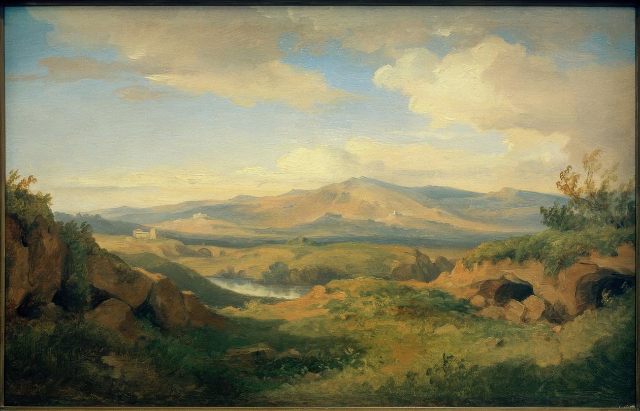 C. Morgenstern, kilátás a Cervara-barlangokról... alkotó: Carl Morgenstern