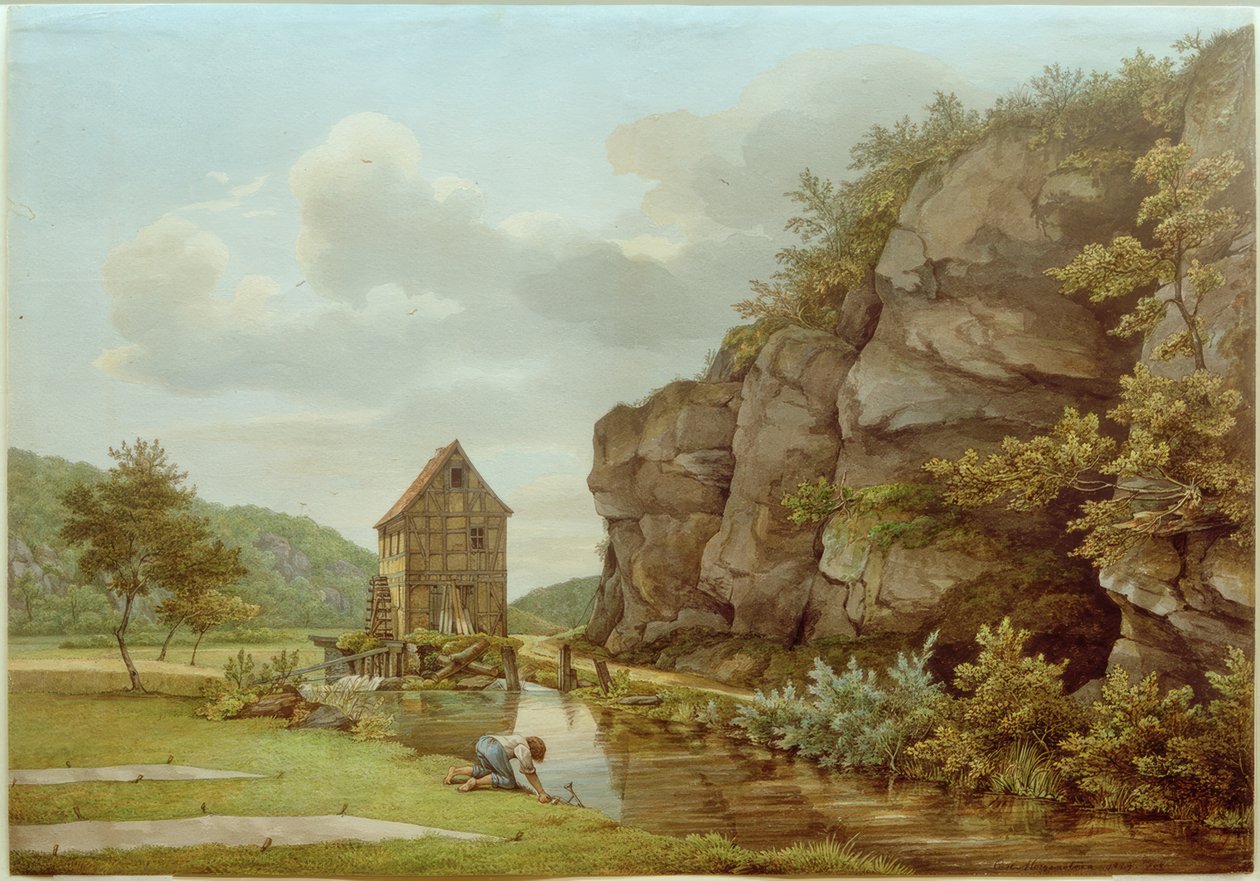 Vágómalom Eppstein közelében (Lorsbacher Tal) alkotó: Carl Morgenstern
