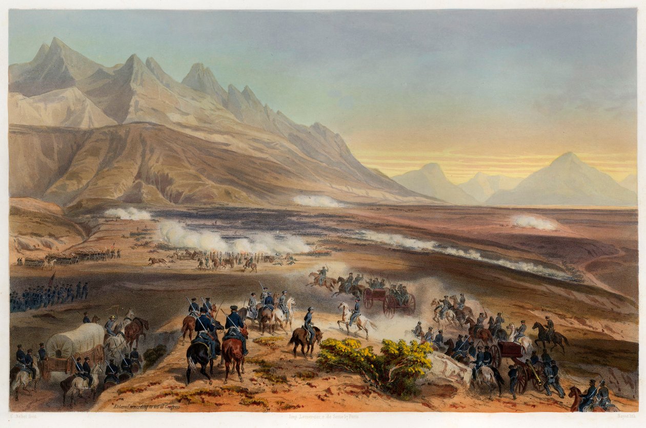 Buena Vista-i csata, kocsma. 1851. alkotó: Carl Nebel