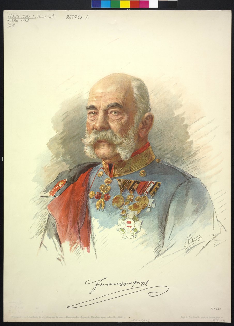 I. Ferenc József osztrák császár alkotó: Carl Pietzner