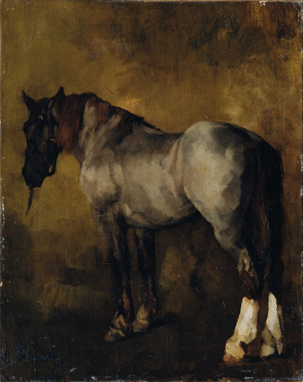 lótanulmány alkotó: Carl Schuch