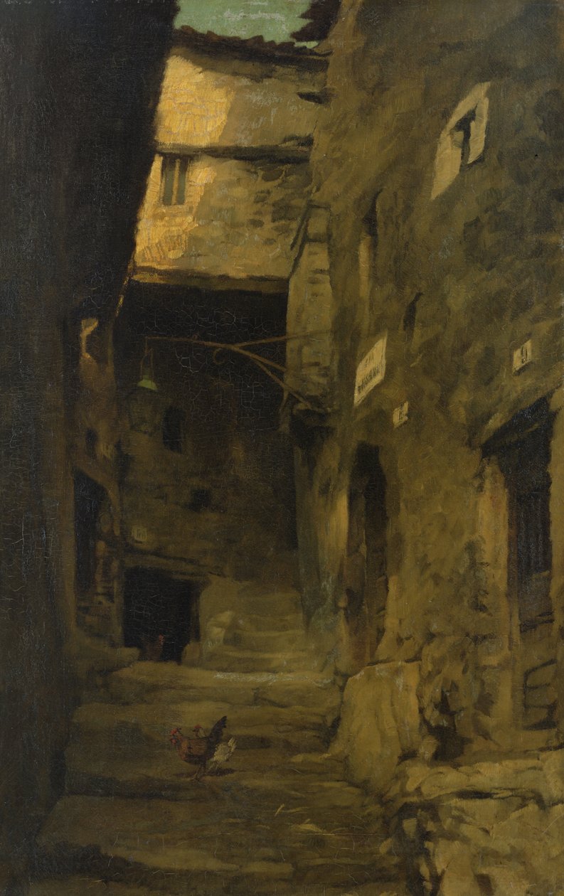 Olevano utca alkotó: Carl Schuch