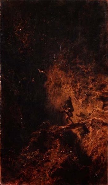Egy utas átkel a szakadékon alkotó: Carl Spitzweg
