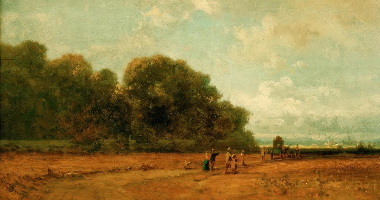 Am Nymphenburger Park, München alkotó: Carl Spitzweg