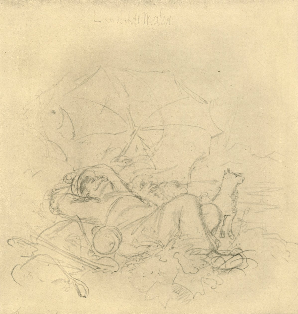 Der Landschaftsmaler I, 19. század közepe-vége, 1924. alkotó: Carl Spitzweg